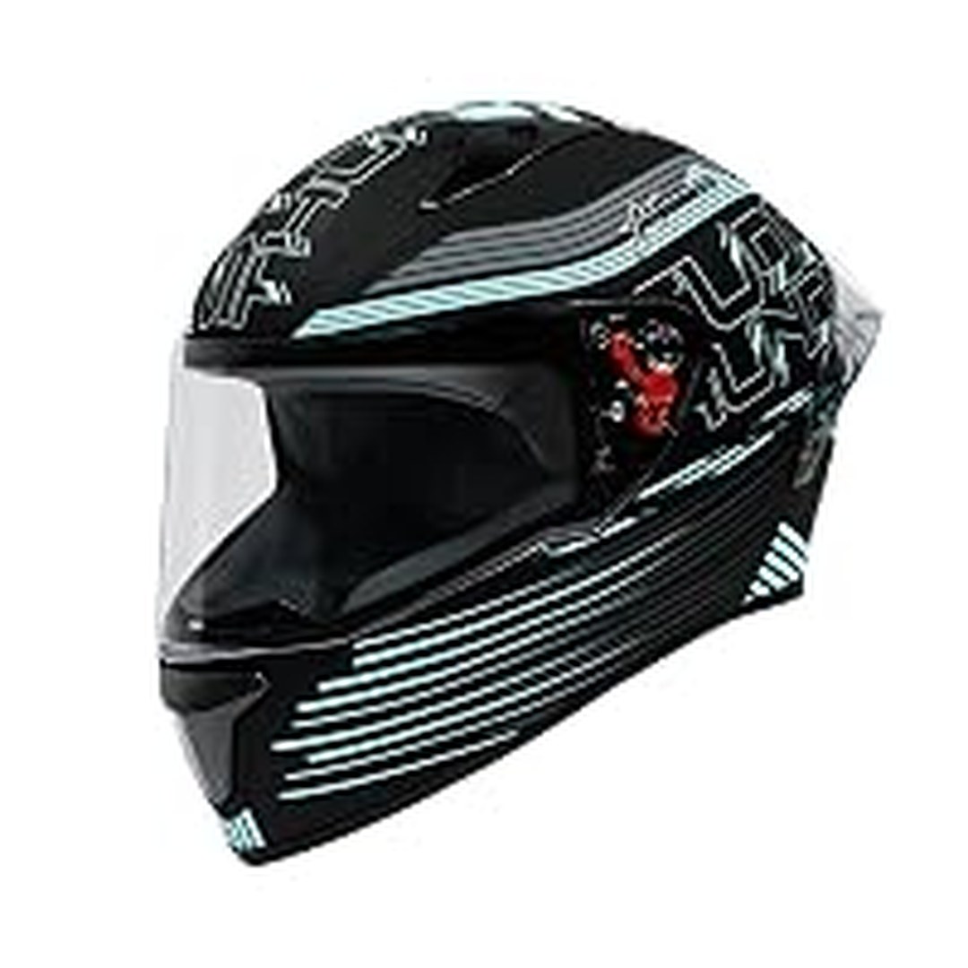 STUDDS Thunder D11 ISI and DOT Certified Full Face Helmet with Clear Visor