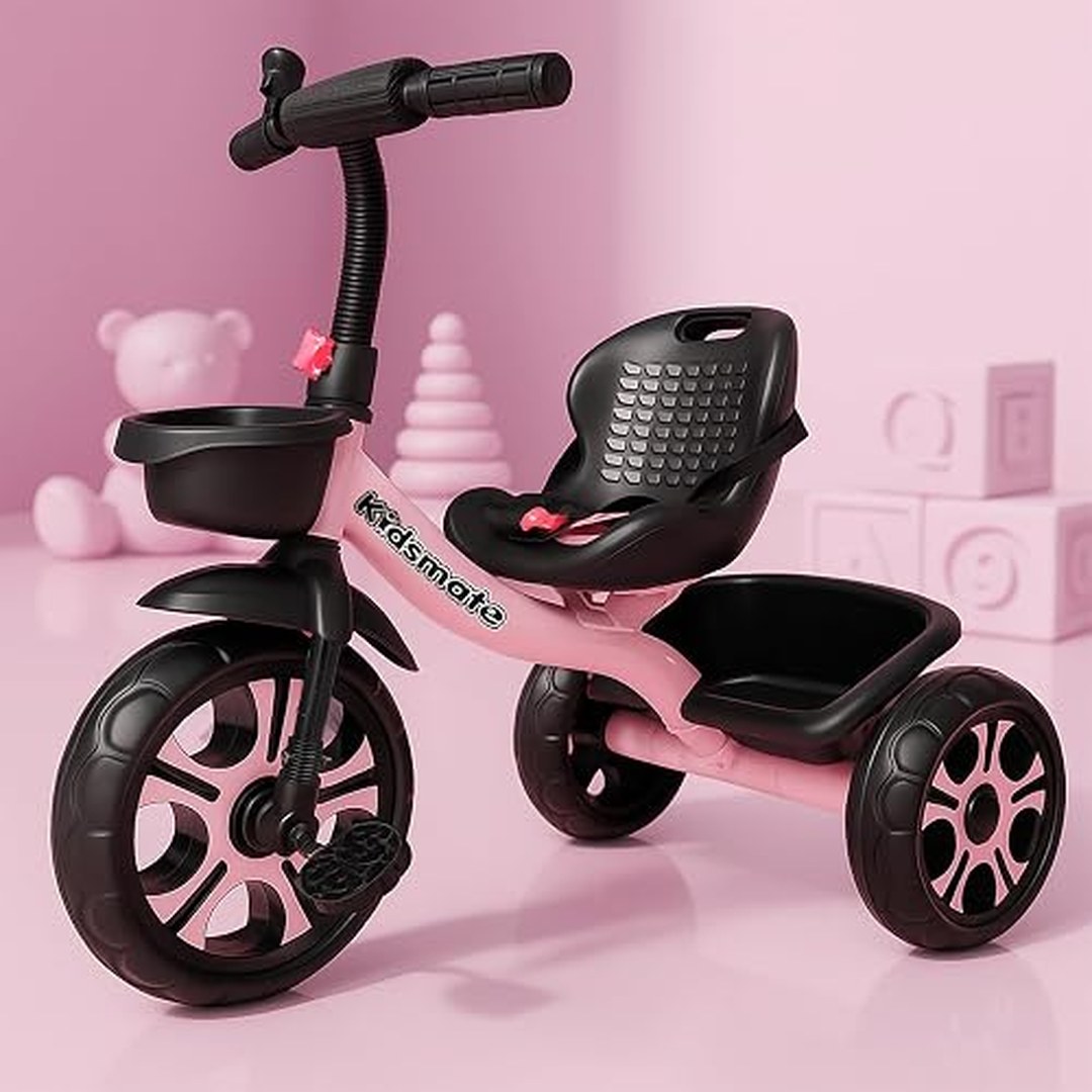 Kidsmate Ninja Plug N Play Kids/Baby Tricycle, Safe & Secure, Storage Basket