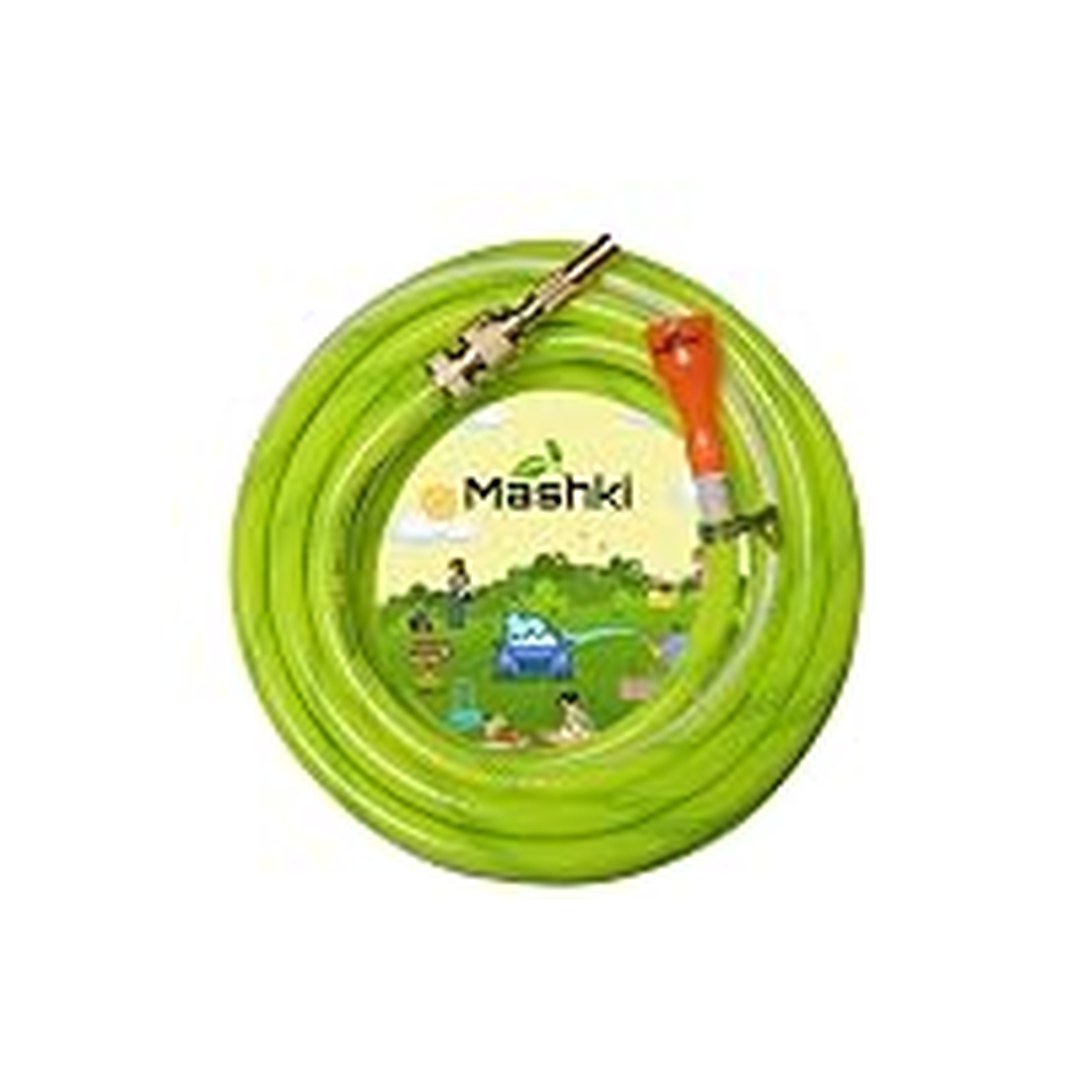 Mashki 1/2 Inch 3-Layered Braided Water Pipe With Metal Water Sprayer