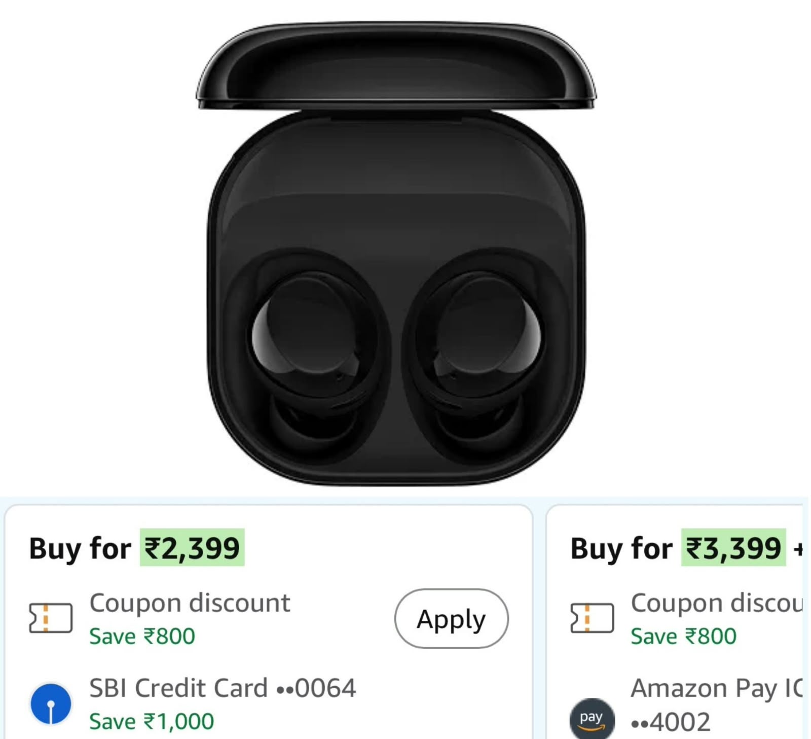 Samsung Galaxy Buds Core Black AI Enabled in-Ear TWS with ANC | Enriched Bass on Amazon
