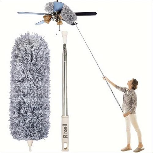 RIXELL Extendable Microfiber Duster, 100 INCH Pole, Bendable Head on Amazon