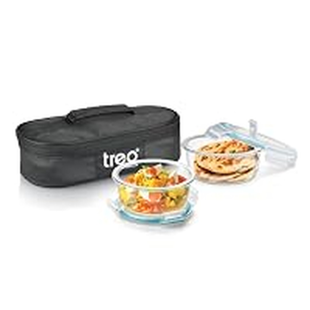 Treo By Milton All Weather Borosilicate Glass Round Set of 2, 400 ml Each