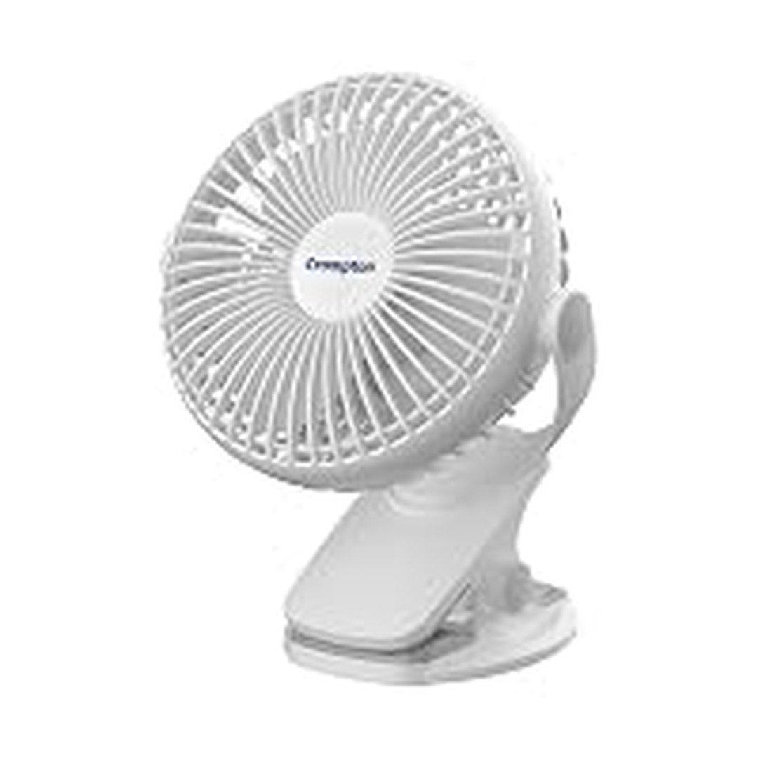 Crompton Siro Rechargeable Clip Fan 100MM, Safety Grill Design