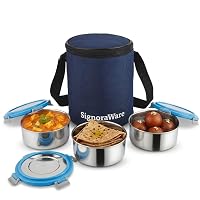 Signoraware Meal Mate Stainless Steel Big Lunch Box with Bag on Amazon