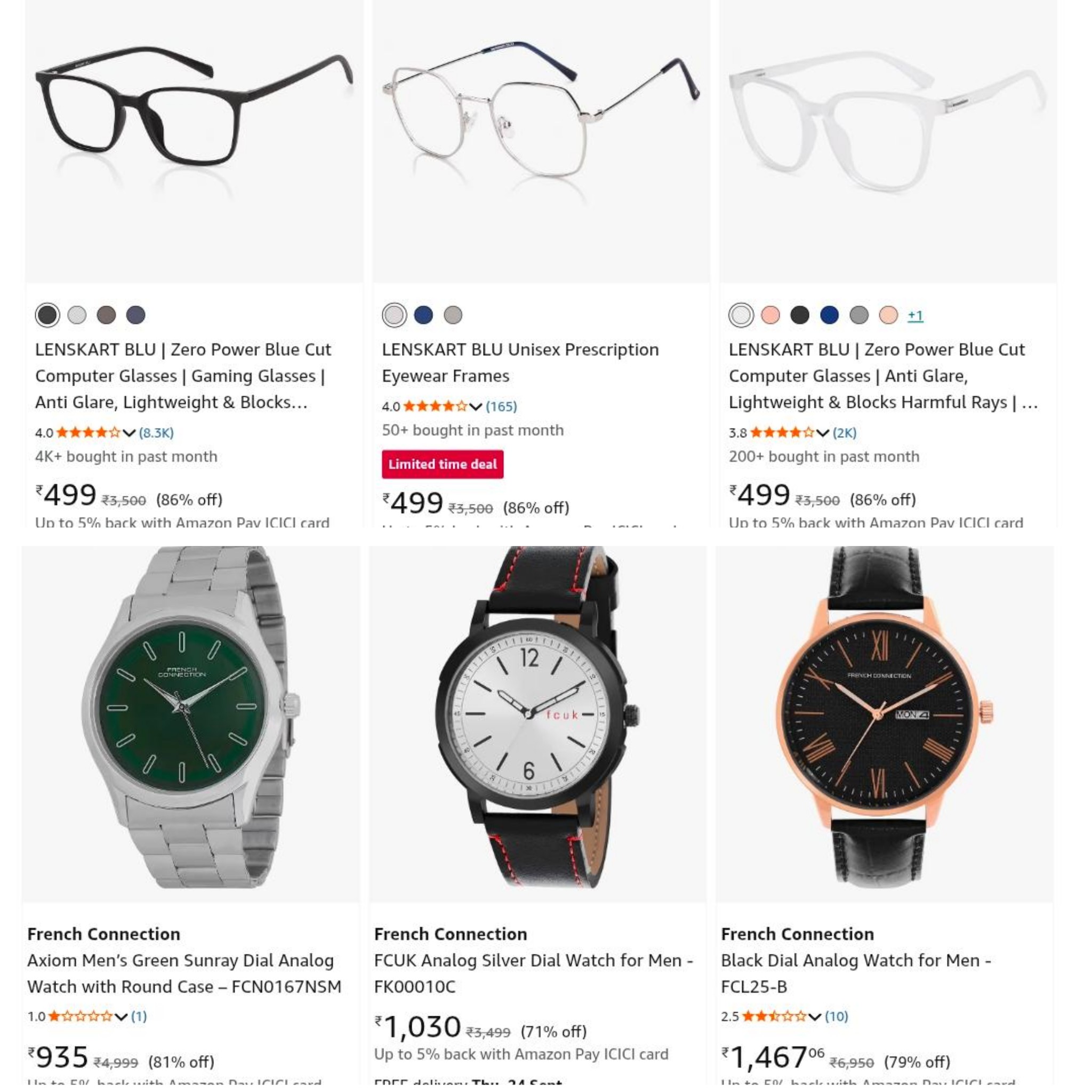 LENSKART BLU  Glasses upto 85% off