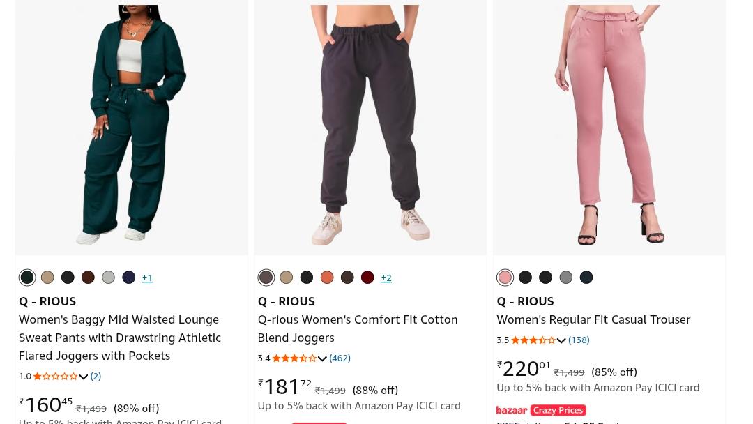 RIOUS Women Pants upto 89% off